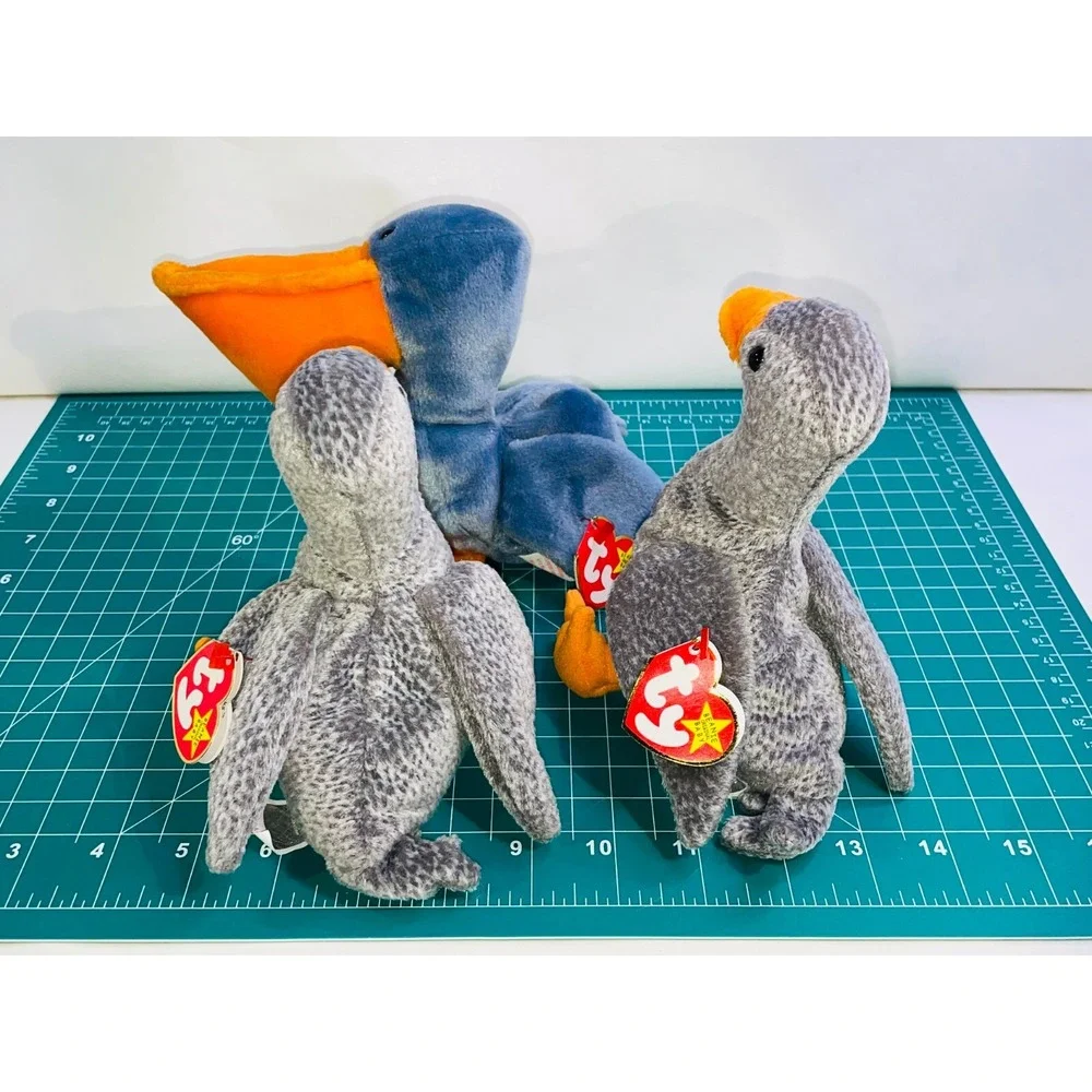 Ty Scoop the Pelican & 2 Honks Bird Plush Stuffed Animal Beanie Babies Lot of 3